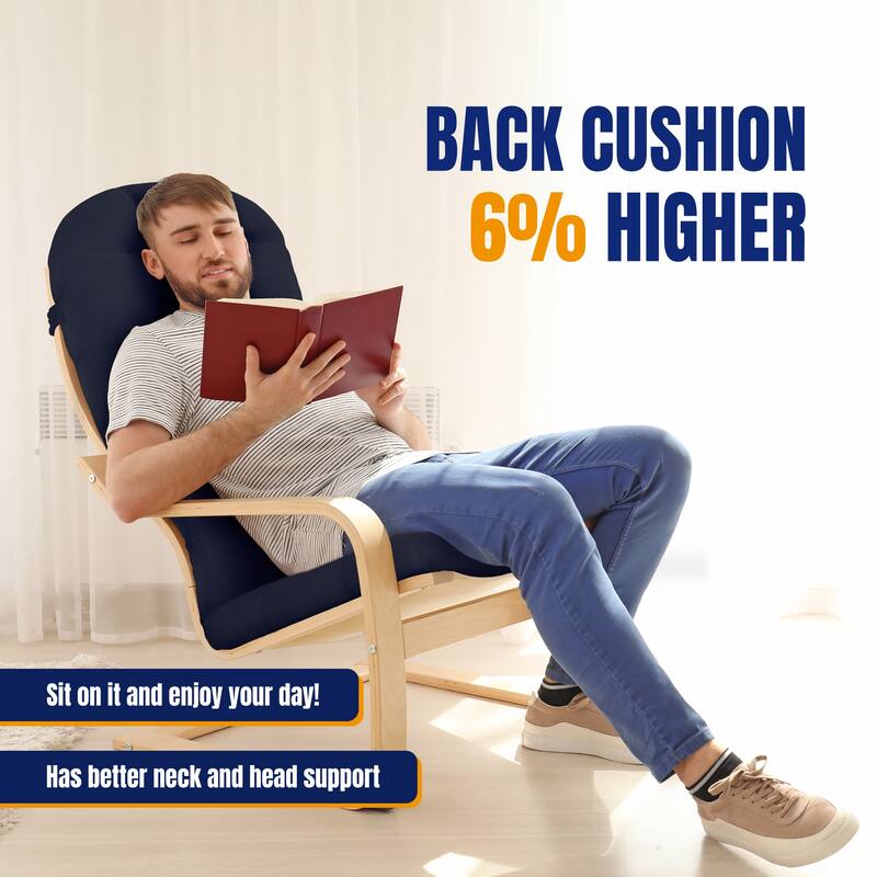 WINSOON 49x20x5 Inch Adirondack Chair Cushion Set of 4, Thickened and High Back Chair Cushion