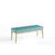 Saxon Mid-century Tufted Ottoman Bench by Christopher Knight Home - Dark Teal