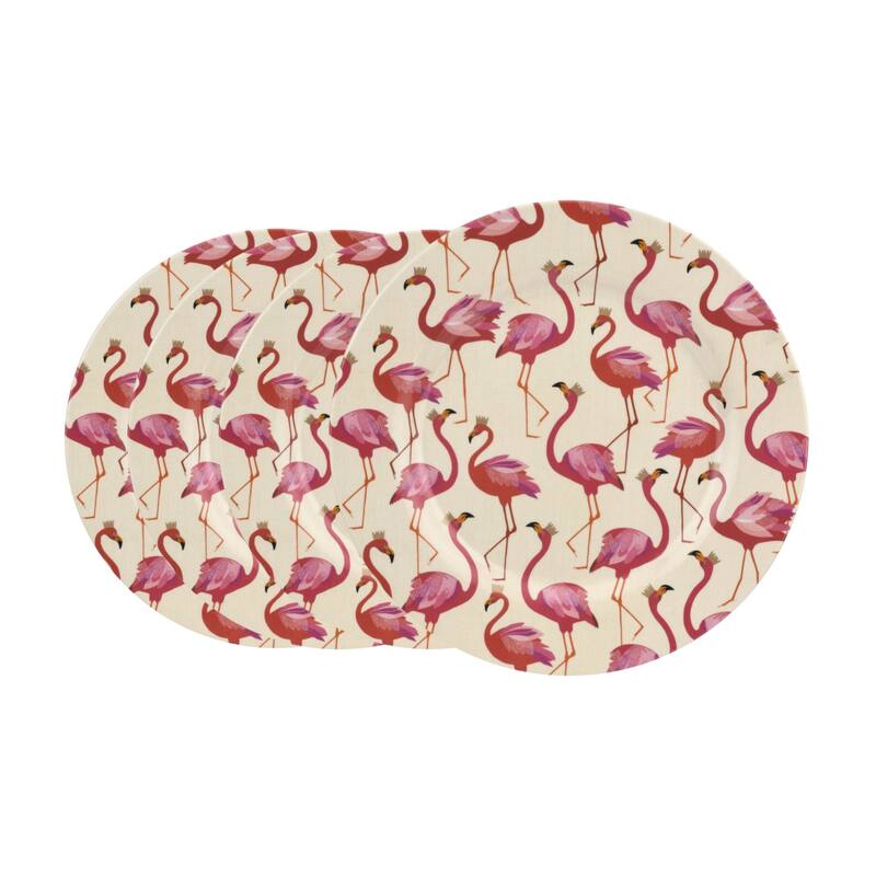 Portmeirion Set of 4 Sara Miller Flamingo Melamine Plates