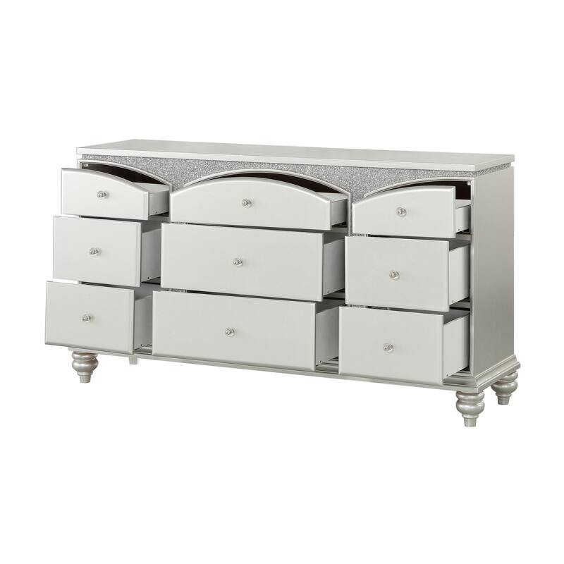 Clarke Platinum 9-Drawer Dresser