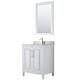 Option White / White Carrara Marble Top / Brushed Gold