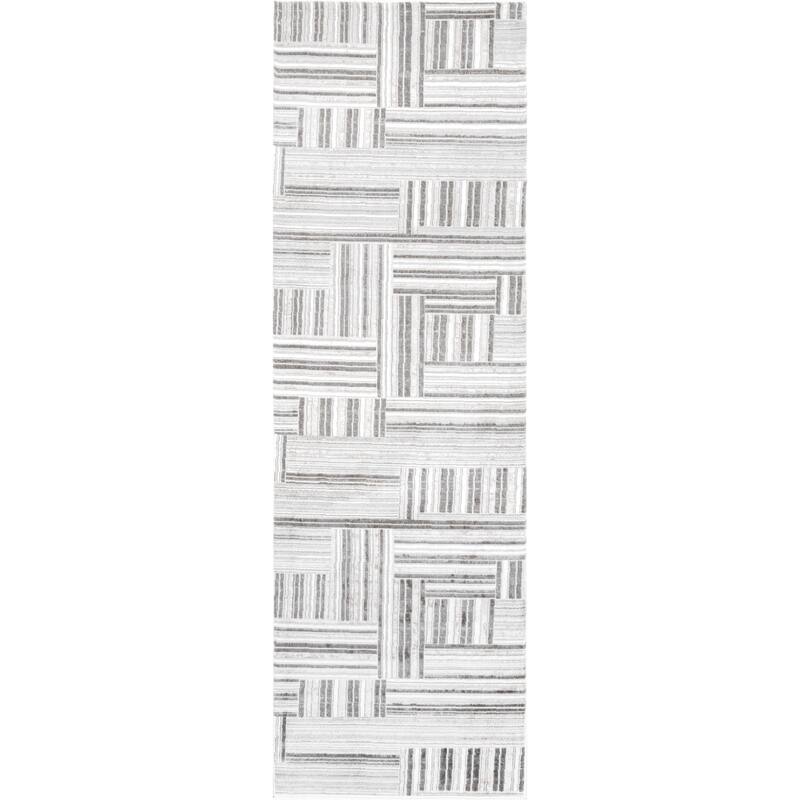 Nuloom Violet Modern Abstract Linework Area Rug