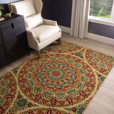 Mohawk Home Jerada Multicolor Floral Medallion Area Rug