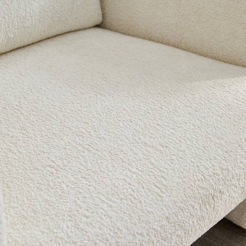 Accent Chair, Curved Back Single Armchair, Plush Upholstered