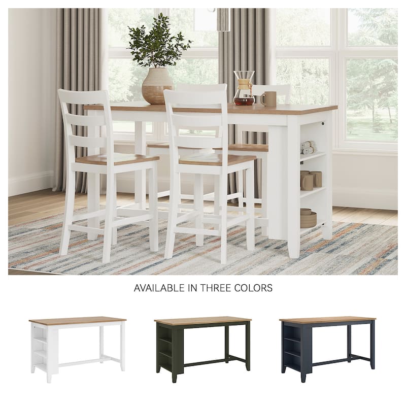 Signature Design by Ashley Gesthaven Counter Height Dining Table - 60" W x 30" D x 36" H