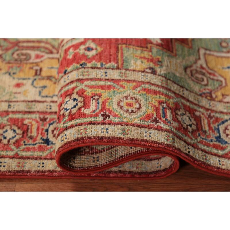 Heriz Serapi Vegetable Dye Rug Handmade Foyer Wool Carpet - 2'11"x 5'0"