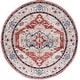 preview thumbnail 12 of 17, SAFAVIEH Luna Ikumi Oriental Medallion Rug 6'7" Round - Beige/Blue Rust - Round