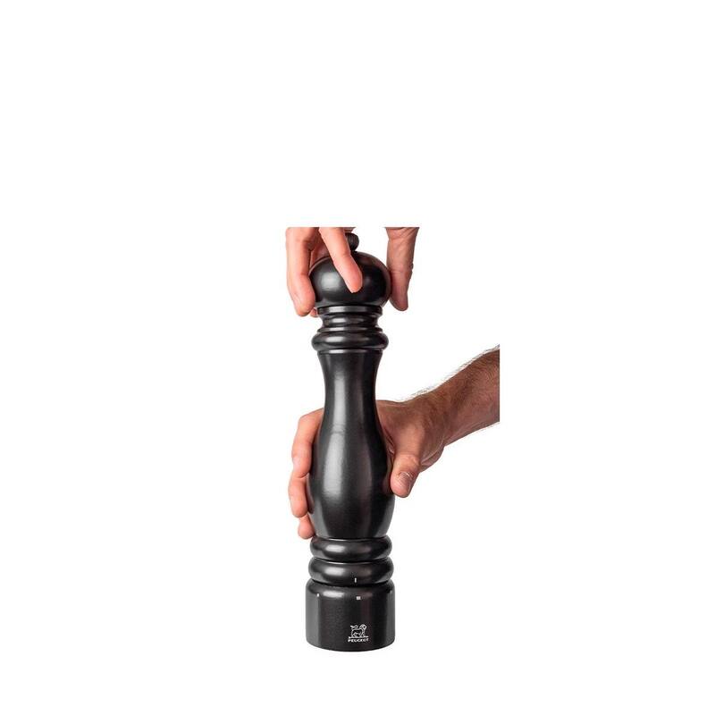 Peugeot Paris u'Select Zirlion Salt Mill, Satin Black, 7 inch, Adjustable Grind