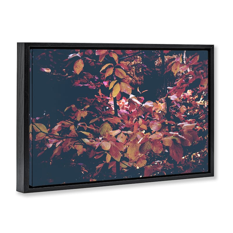Stupell Dusky Forest Leaves Framed Floater Canvas Wall Art Design By Gemma Bardot