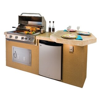 Shop 7 6 Poly With 42 Bar Outdoor Kitchen Bbq Island Grill
