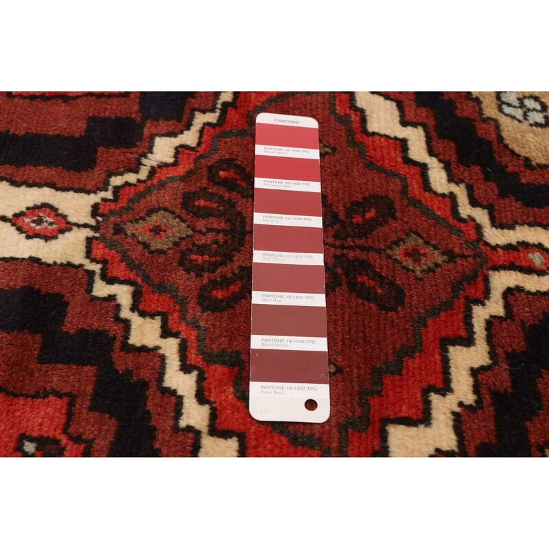 ECARPETGALLERY Hand-knotted Andelz Red Wool Rug - 3'2 x 4'6