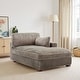 preview thumbnail 15 of 174, 41" W Plush Corduroy Chaise Lounge with Pillows