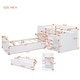 preview thumbnail 3 of 10, Twin Size L-Shaped Bunk Beds w/ a Loftbed, a Platform Bed, Solid Wood Bed Frame w/ 7 Drawers, Full Guardrails, Storage Staircase