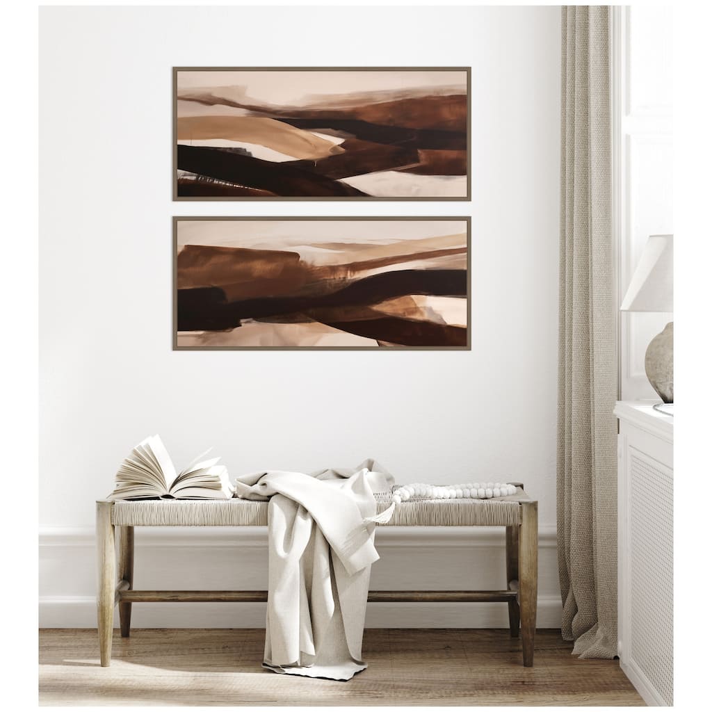 Kate and Laurel Pathways 2 Piece Framed Canvas Wall Art Set by Amy Lighthall