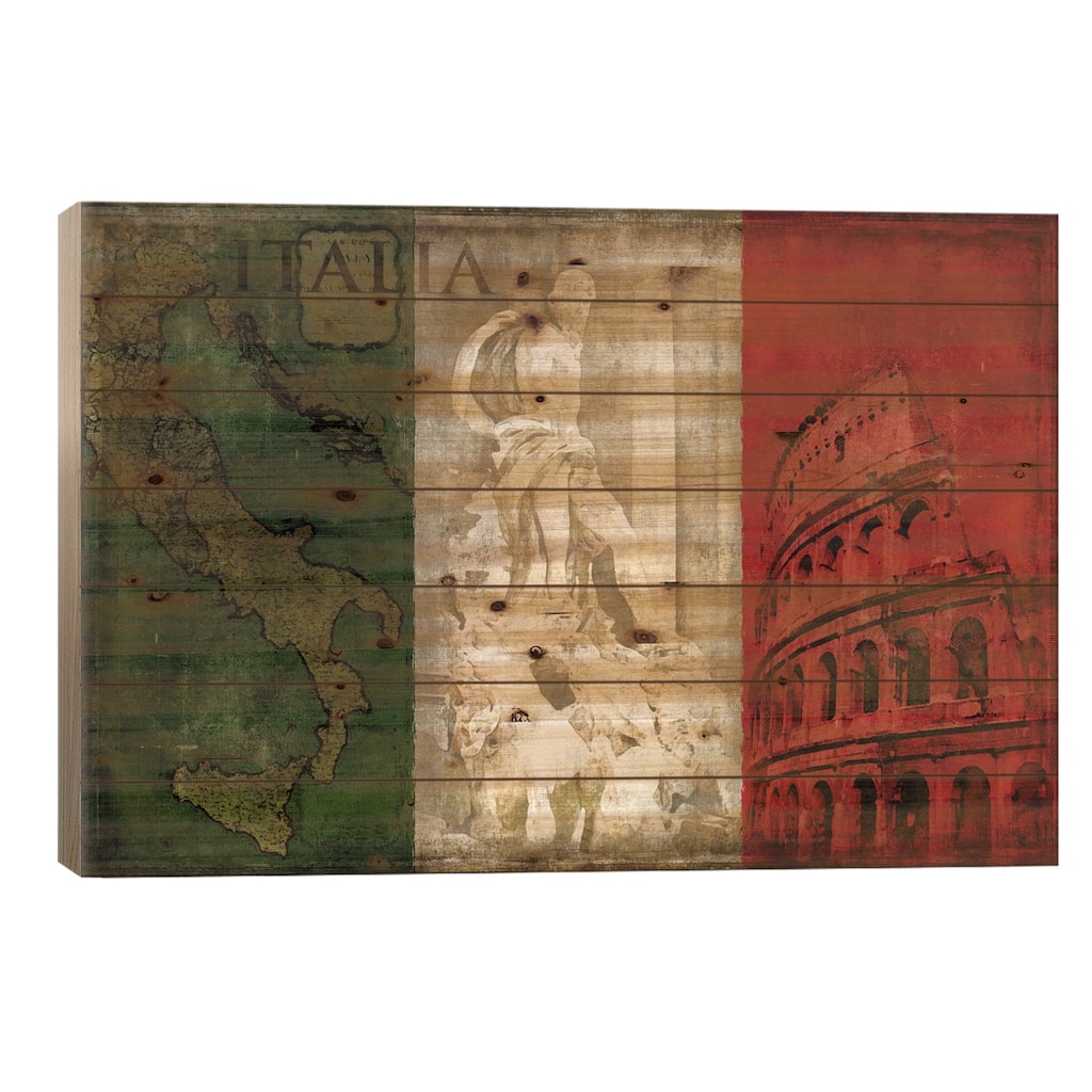 Brava Italia Print On Wood by Luke Wilson - Multi-Color