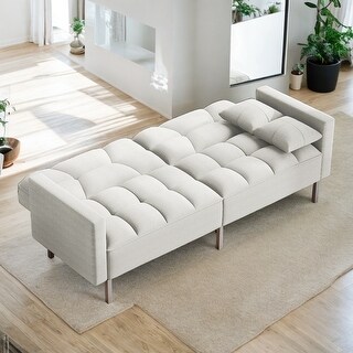 74.8" Convertible Folding Sofa Bed With Multiple Adjustable Positions ...