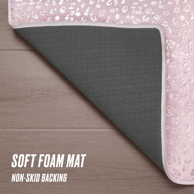 Juicy Couture Metallic Leopard Plush Rugs