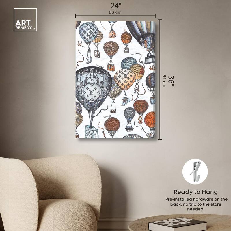 Doll Memories - Fashion Balloons Canvas by Art Remedy, Gallery Wrapped