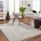 preview thumbnail 1 of 7, Livabliss Alder Machine Washable Geometric Striped Area Rug 1' 11" x 3' 9" - Grey/Cream
