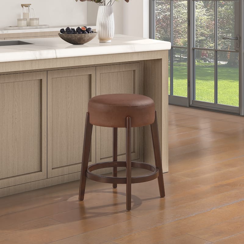 Wesley 26" Counter Stool - Saddle Brown