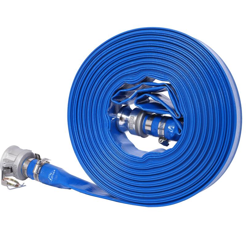 1.5" Heavy Duty Pool Backwash Hose,Reinforced PVC with Camlock - 1.5x100FT