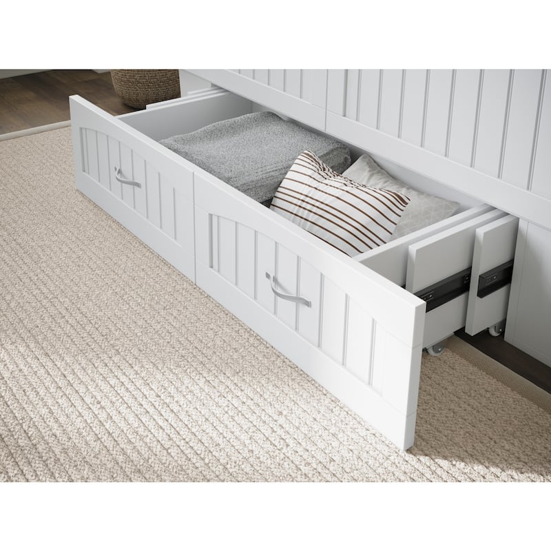 Murphy Bed Chest - Storage Drawer & USB Charger - Space Saving Furniture