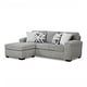preview thumbnail 15 of 13, Roundhill Furniture Arden L-Shaped Convertible Living Room Sofa Chaise with Floating Ottoman, Posh Gray - 7'6" x 9'6"