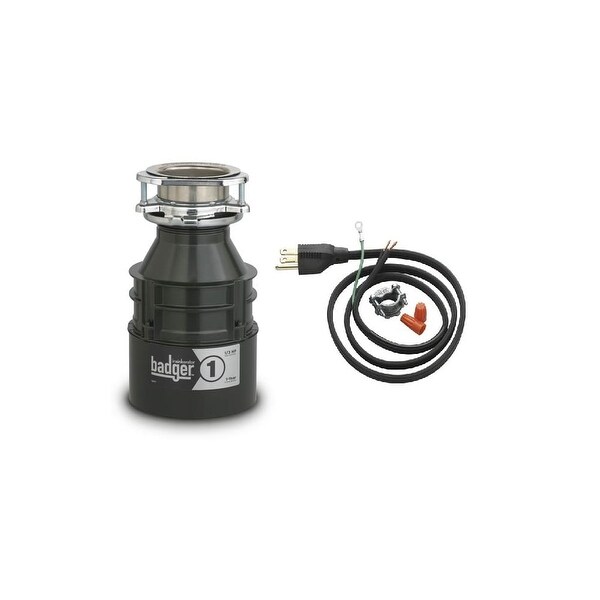 InSinkErator Badger 1 Badger 1/3 HP Garbage Disposal with Soundseal