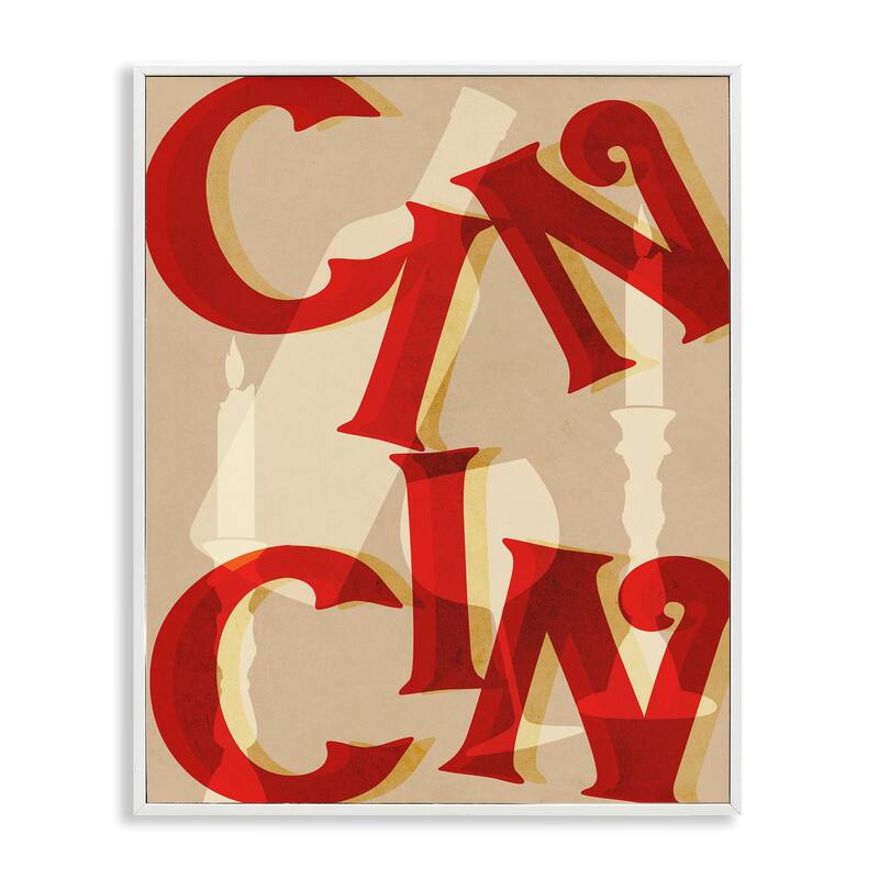 Stupell Cin Cin Wine & Candles Framed Giclee Art Design By Lil' Rue - 24 x 30 - White