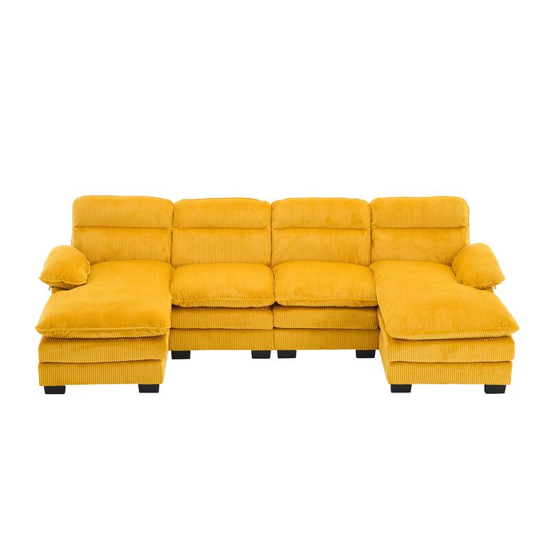 111.8" U-shaped profile sofa, including two single seats and two chaise