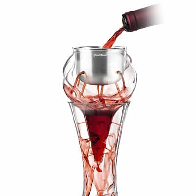Final Touch Conundrum Stainless Steel Aerator For Wine Decanters - 4.3 x 6.9 in
