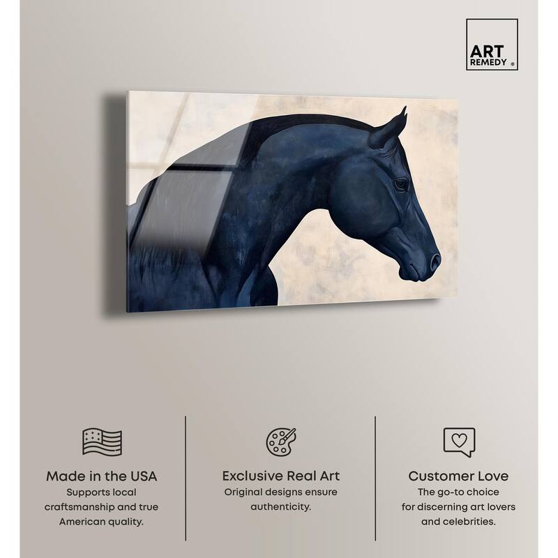 Blue Horse II Acrylic by Art Remedy, Ready to Hang