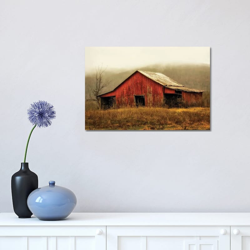 iCanvas "Skylight Barn in the Fog" by Andy Amos Canvas Print - 12x18x1.5
