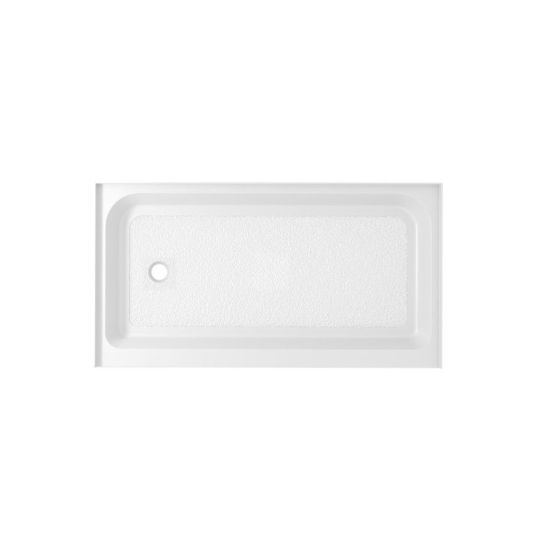 Indigo Home 60x36 inch Single Threshold Shower Tray Left Drain in White