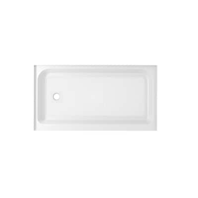 Indigo Home 60x36 inch Single Threshold Shower Tray Left Drain in White