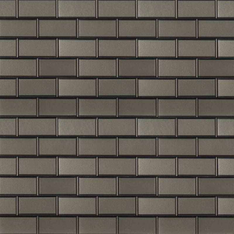 Ackland AKM-G-TA2X4PSW-CA Tactiq - 12" x 12" Glass Brick Wall Mosaic - Brunox