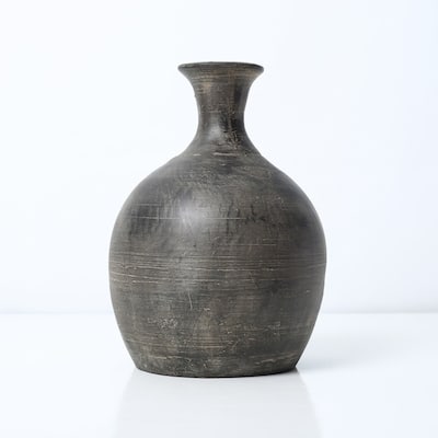 Approx. 10" H Charcoal Gray Pitcher Vintage Style (3" opening)