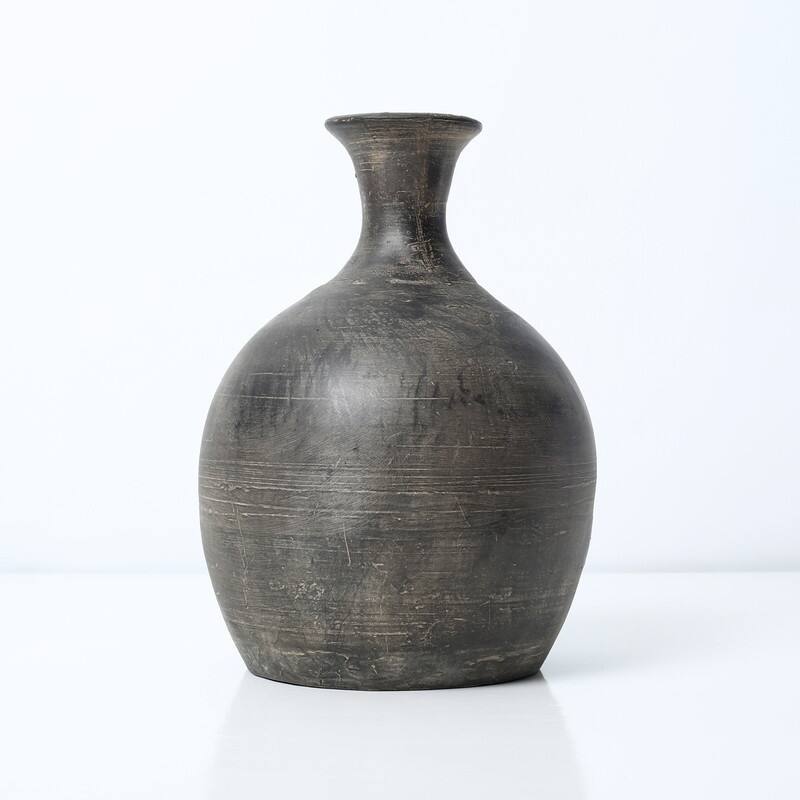 Approx. 10" H Charcoal Gray Pitcher Vintage Style (3" opening)