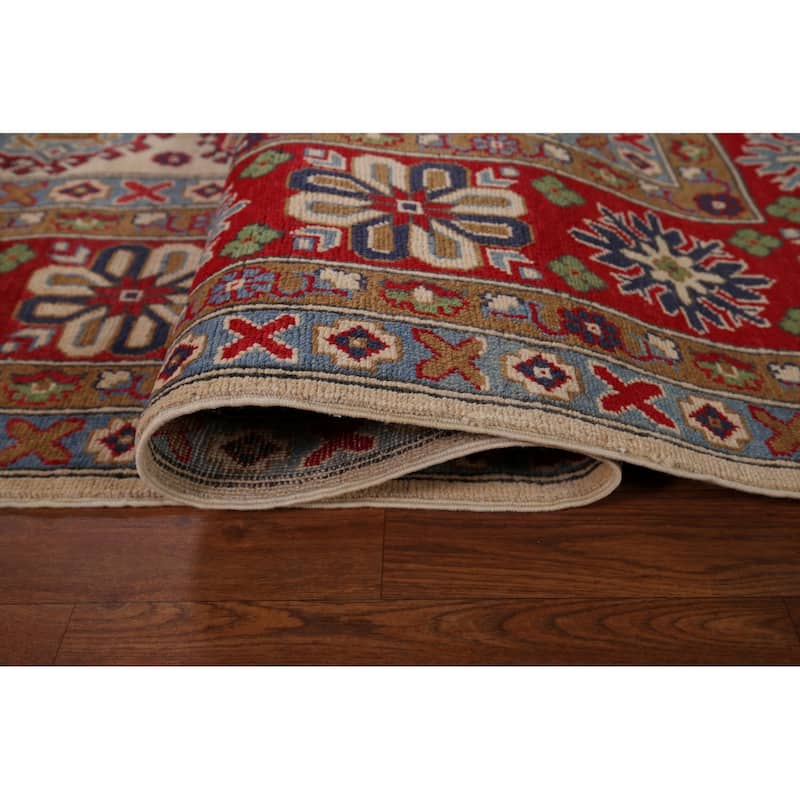 Kazak Oriental Area Rug Hand-Knotted Living Room Wool Carpet - 8'2" x 10'5"