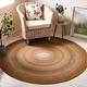 preview thumbnail 20 of 146, SAFAVIEH Handmade Braided Chandrima Cotton Rug 3' Round - Ivory/Brown