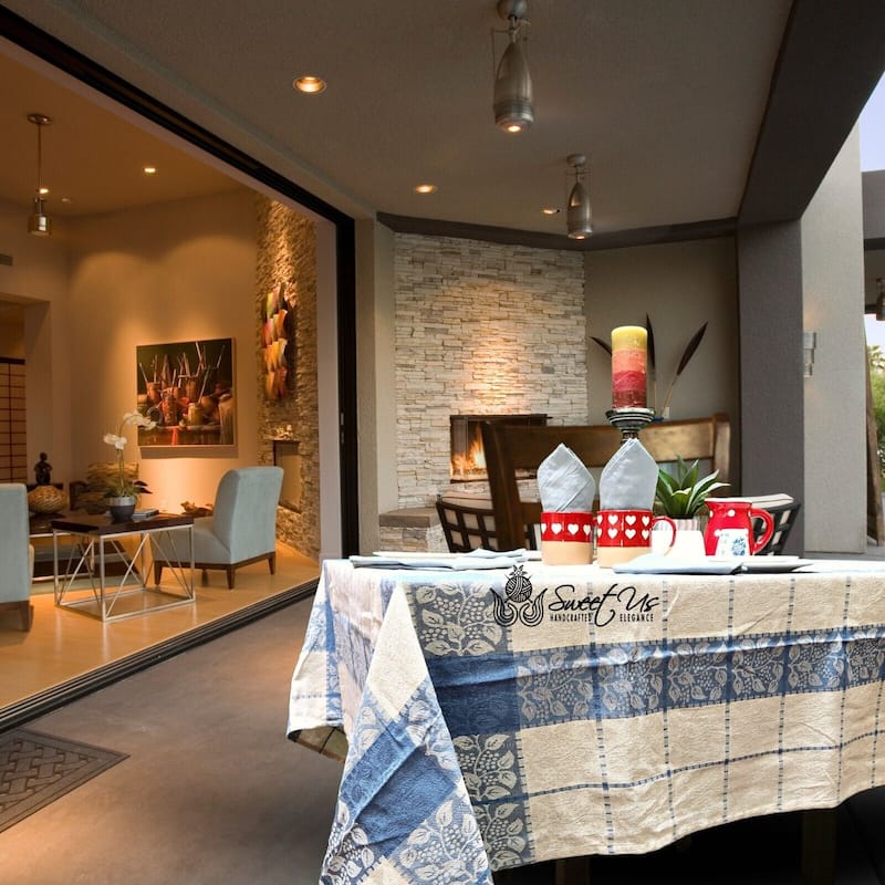 Luxurious Floral Jacquard Cotton Tablecloth Collection