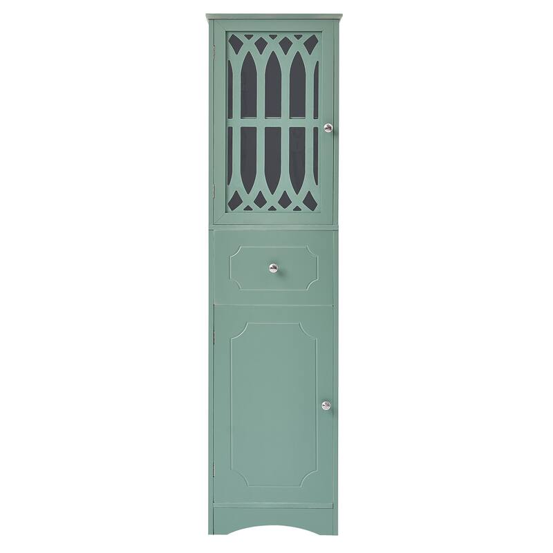 Freestanding Storage Cabinet with Drawer and Doors