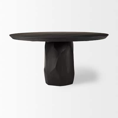 Fitzgerald Dark Brown Solid Wood Dining Table - 60"L x 60"W x 30"H