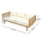 preview thumbnail 24 of 30, Claremont Farmhouse Outdoor 3 Seater Daybed with Water-Resistant Cushion by Christopher Knight Home