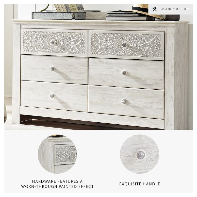 Paxberry Whitewash Dresser
