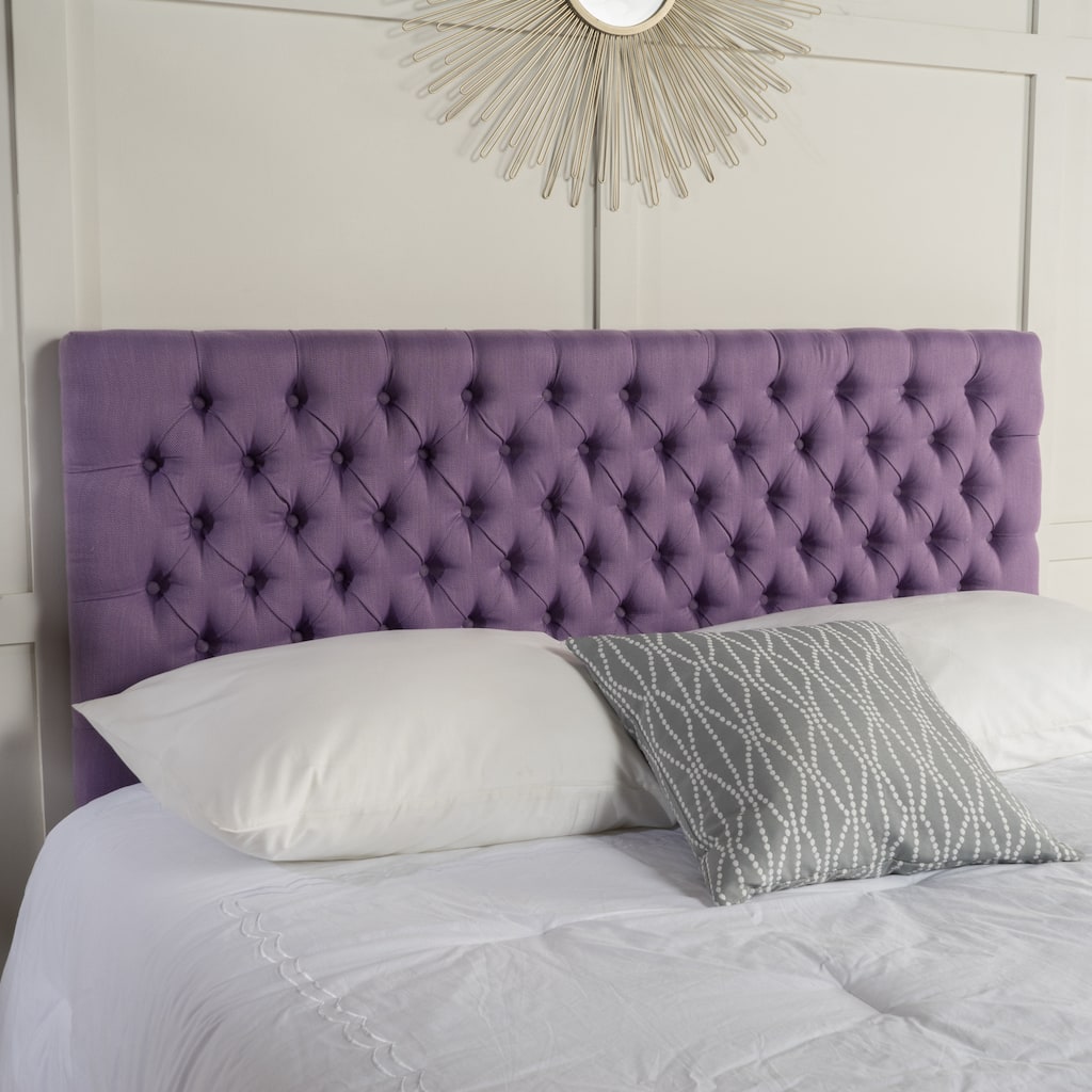Modern Tufted Upholstered Queen Size Bed Headboard with Adjustable Solid Wood and Metal Legs