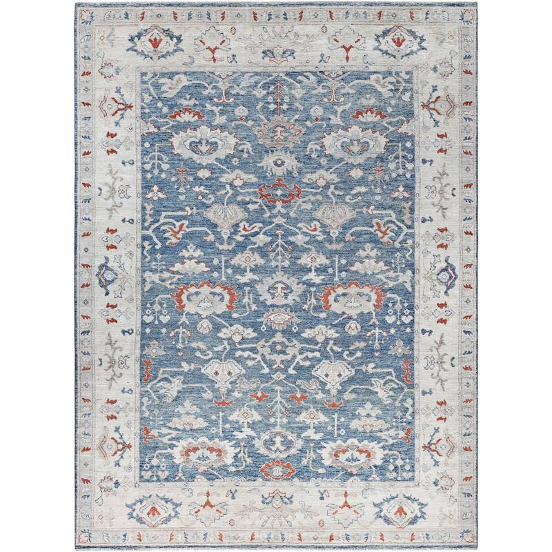Oushak One-of-a-Kind Hand-Knotted Area Rug - Blue - 8' 10" x 12' 1"