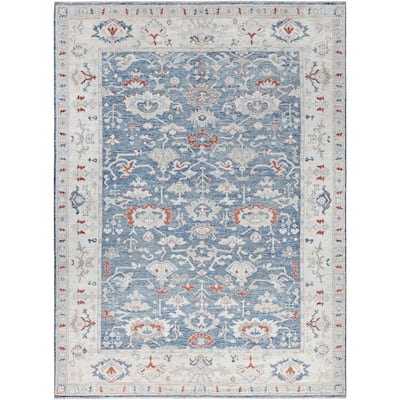 Oushak One-of-a-Kind Hand-Knotted Area Rug - Blue - 8' 10" x 12' 1"