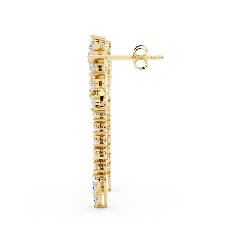 Auriya 14k Gold 3 1/5ctw Lab Grown Diamond Dangle Earrings (E-F VS)