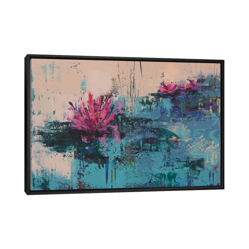 "Lily I" by Olena Bogatska Framed - Black - 18x26